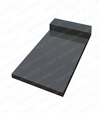 Фото Цветник с надгробной плитой №16