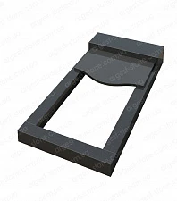 Фото Цветник с надгробной плитой №19