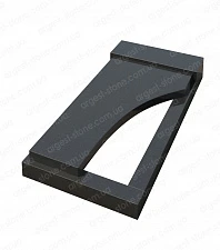 Фото Цветник с надгробной плитой №3