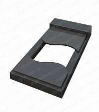 Фото Цветник с надгробной плитой №4