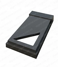 Фото Цветник с надгробной плитой №12