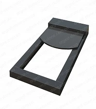 Фото Цветник с надгробной плитой №7