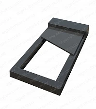 Фото Цветник с надгробной плитой №17