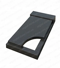 Фото Цветник с надгробной плитой №2